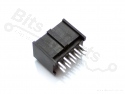 Box header Molex 10-pin male gouden pins  (2x5p)